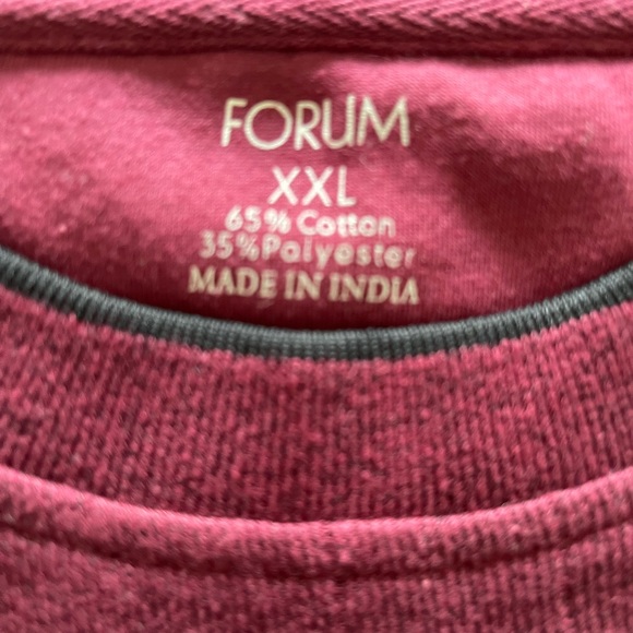 Gently worn long sleeve maroon shirt with black & white stripe. Sz. XXL - Picture 3 of 6